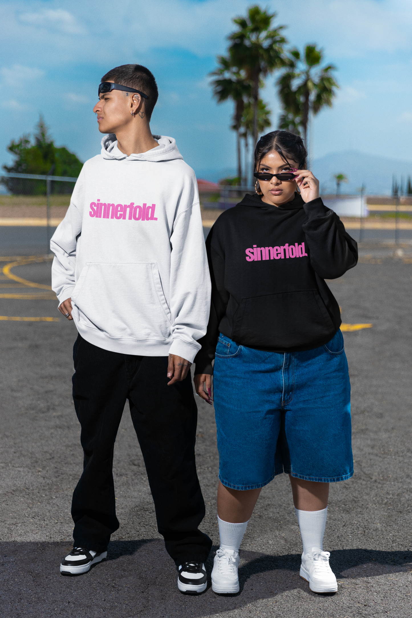 basic pink hoodie