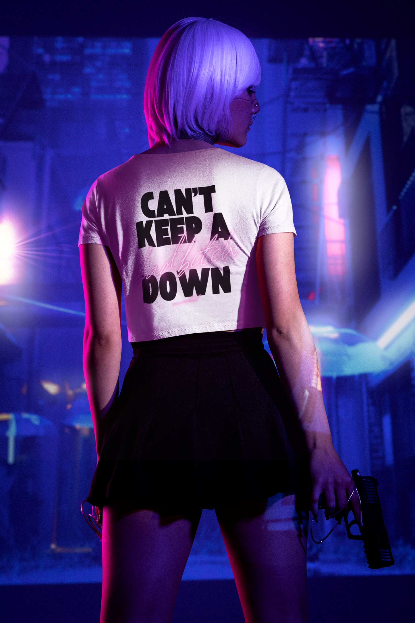 comeback queen crop tee