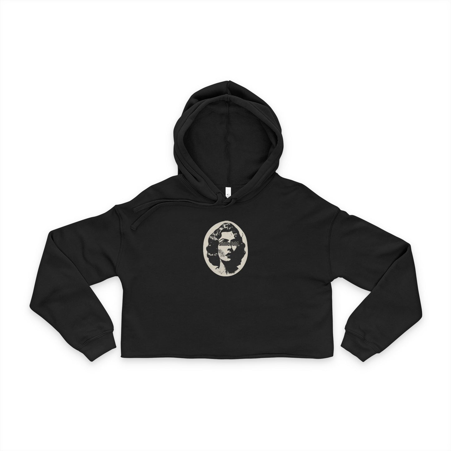 eyes of sin cropped hoodie