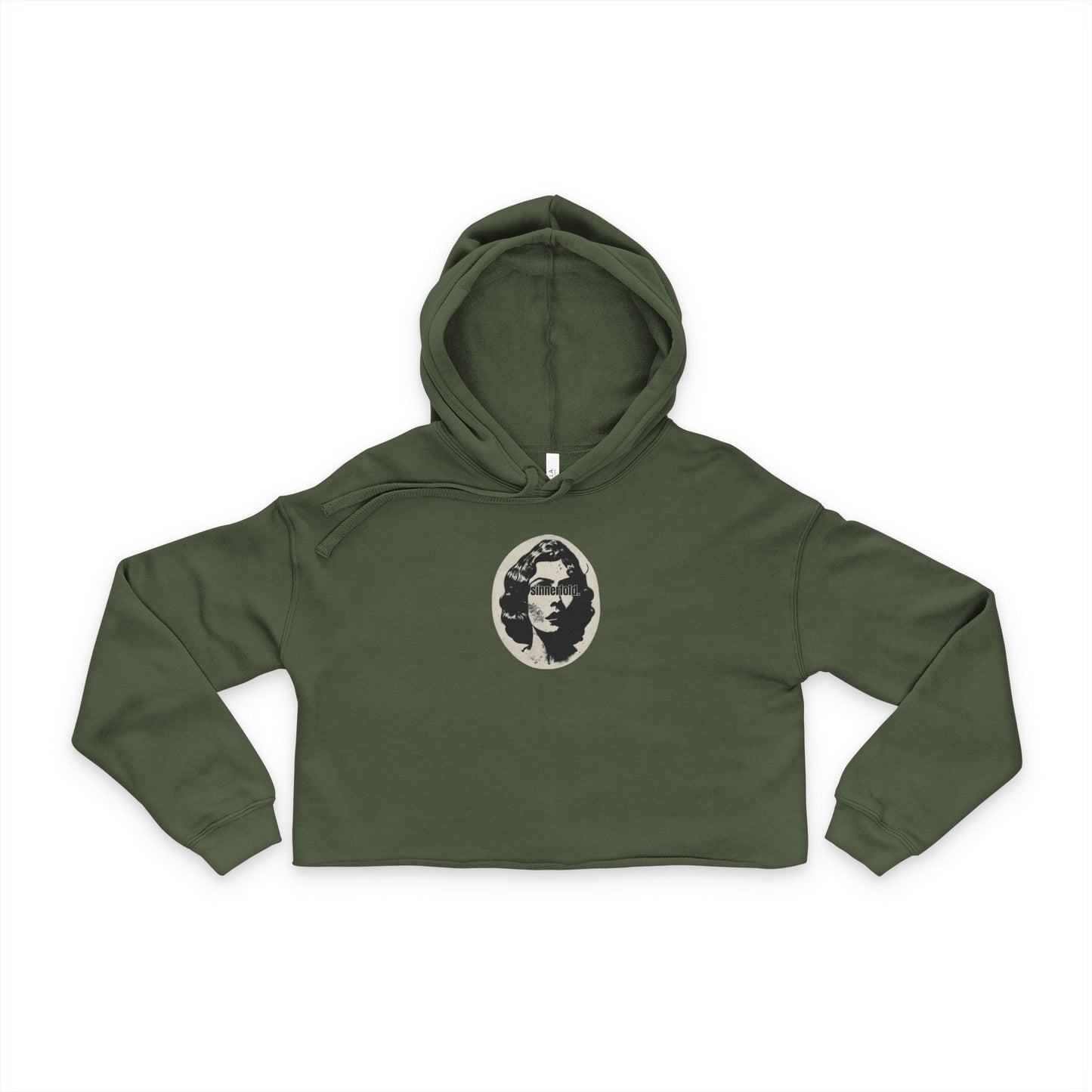 eyes of sin cropped hoodie