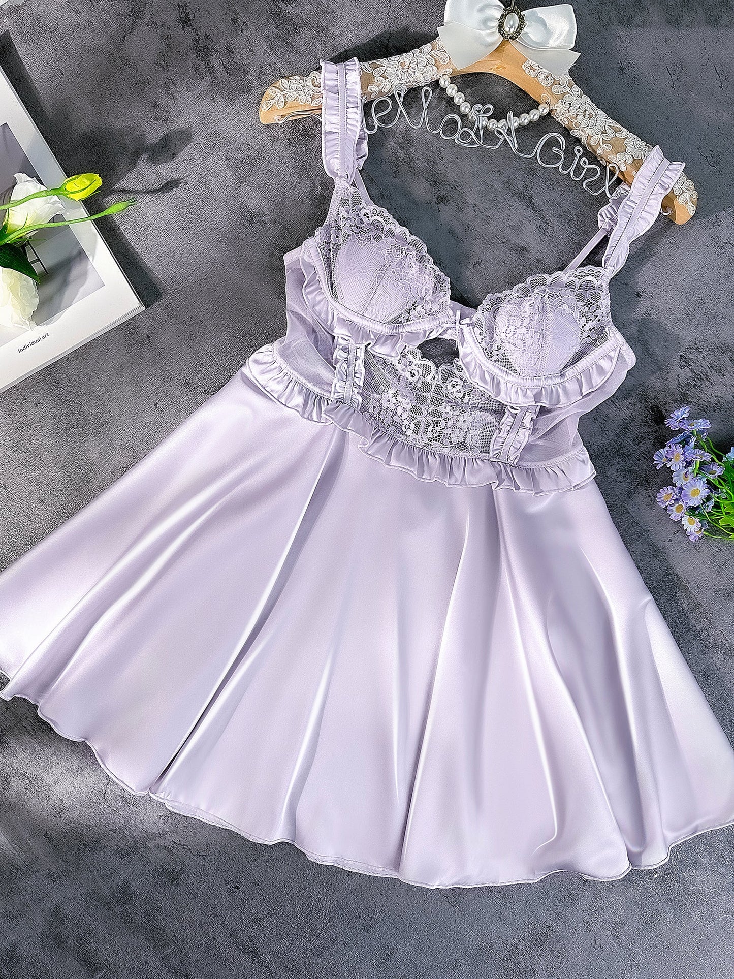 purple haze satin dress