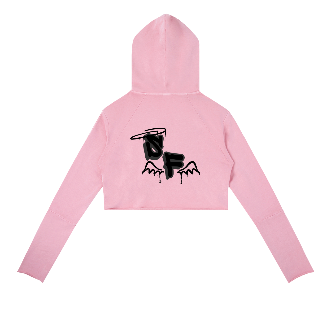Distressed Crop Hoodie