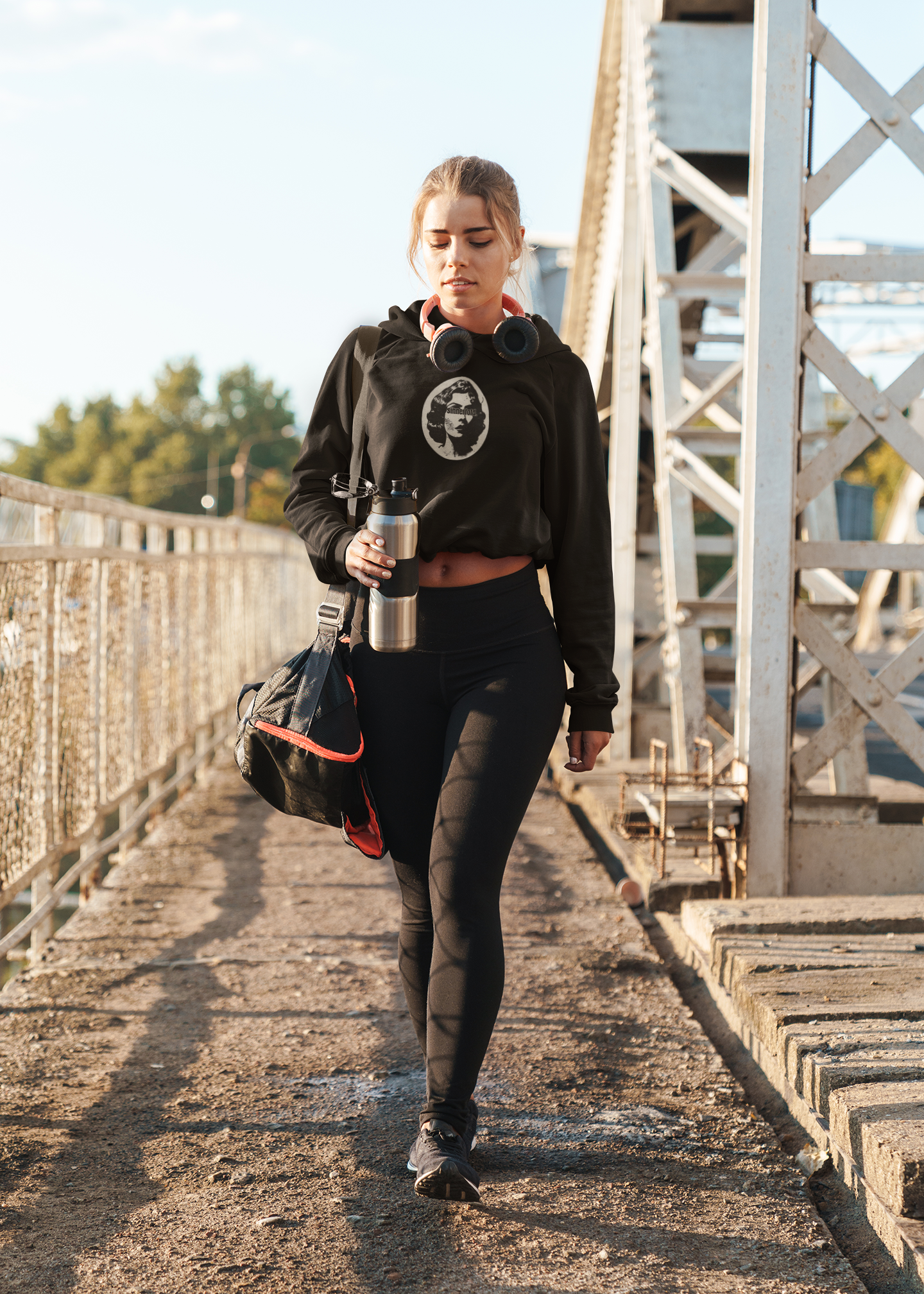 eyes of sin cropped hoodie