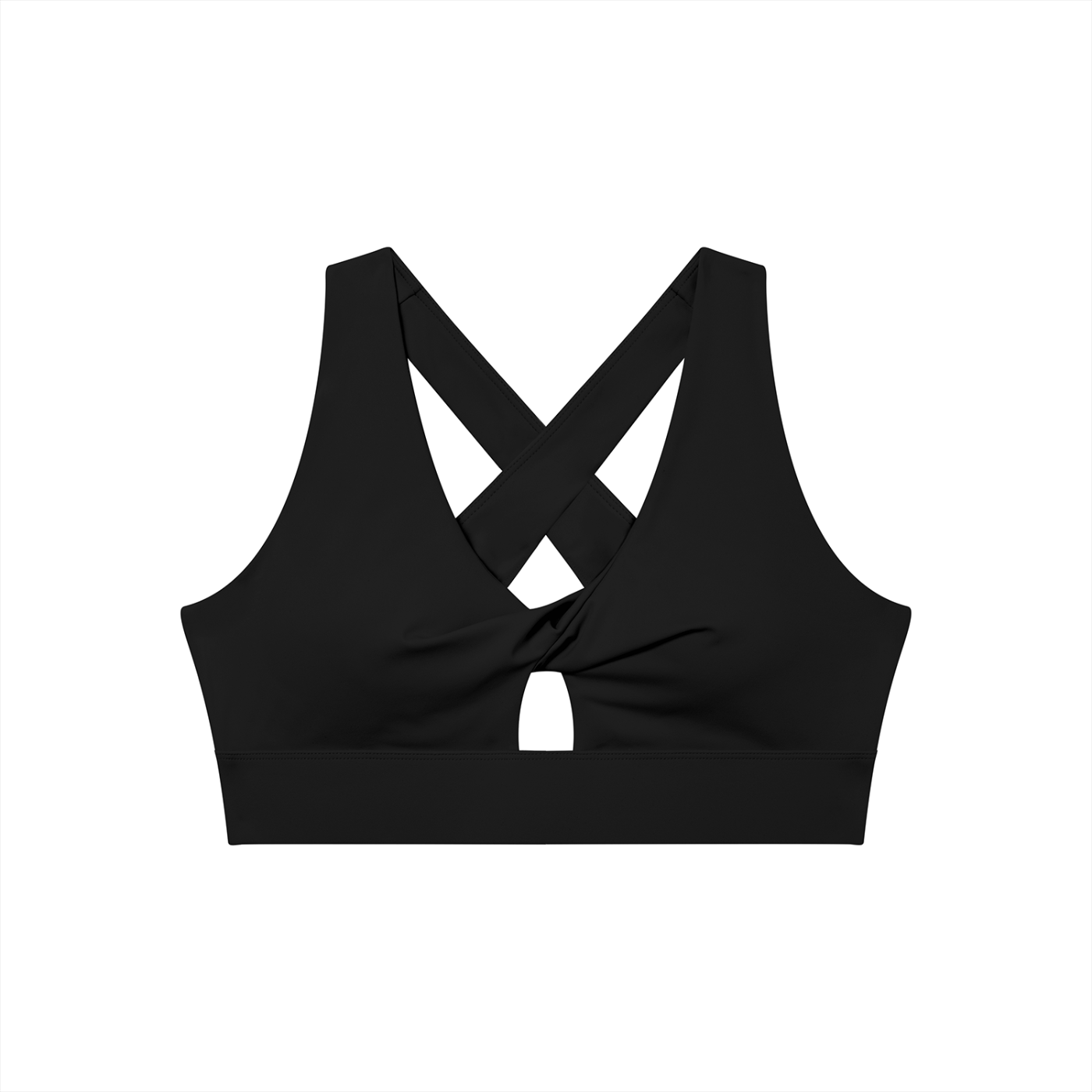 Twist Front V-Neck Sports Bra