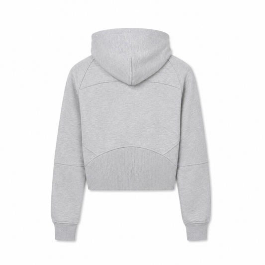 Gray hoodie on a white background