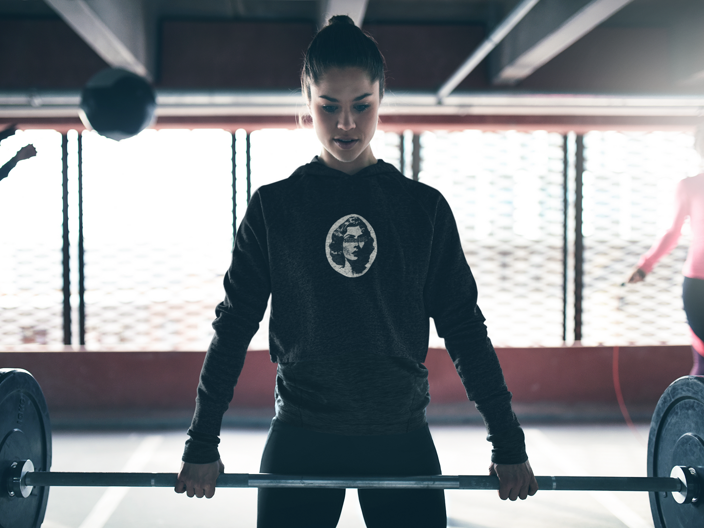 eyes of sin cropped hoodie