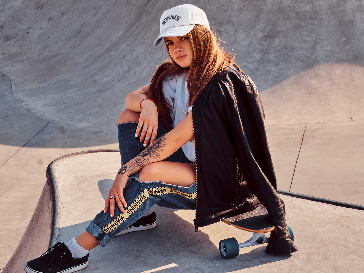 saint or sinner trucker hat