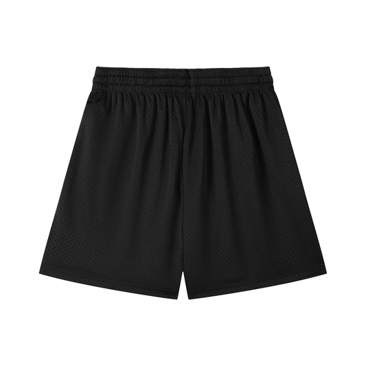 black mesh shorts