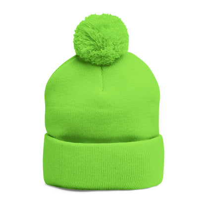 Embroidered Pom-Pom Knit Cap — Sinnerfold Logo Beanie
