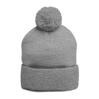 Embroidered Pom-Pom Knit Cap — Sinnerfold Logo Beanie