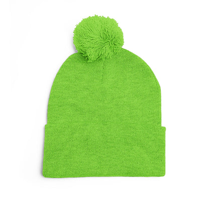 Embroidered Pom-Pom Knit Cap — Sinnerfold Logo Beanie