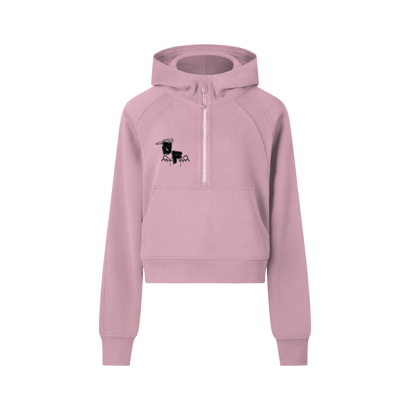 Cropped Half-Zip Hoodie