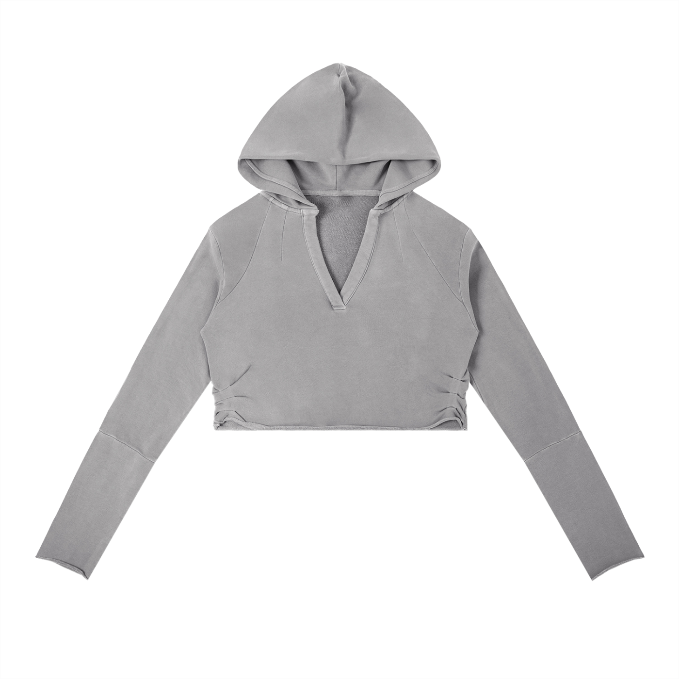 Distressed Crop Hoodie
