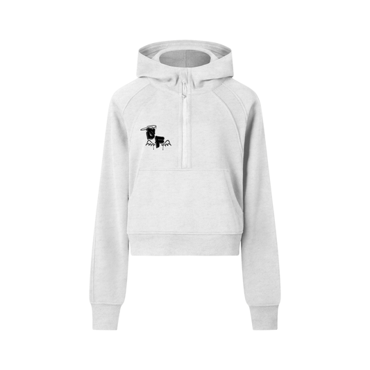 Cropped Half-Zip Hoodie
