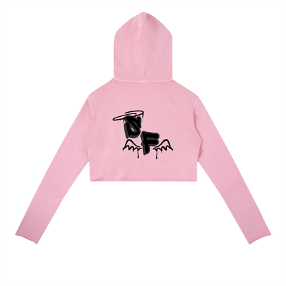 Distressed Crop Hoodie