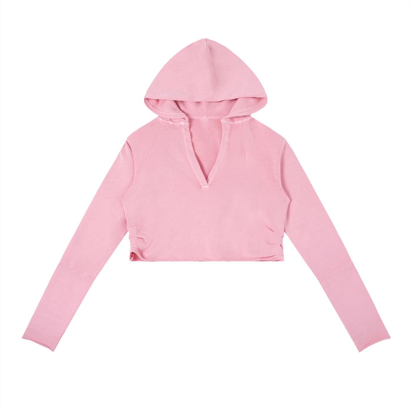 Distressed Crop Hoodie