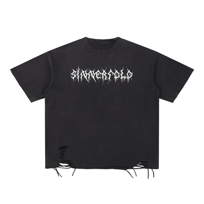 Raw-Hem Mourning Glory Tee