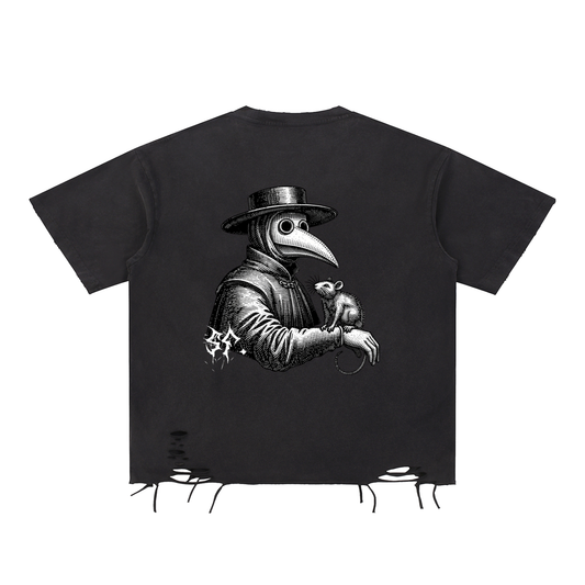 Raw-Hem Mourning Glory Tee