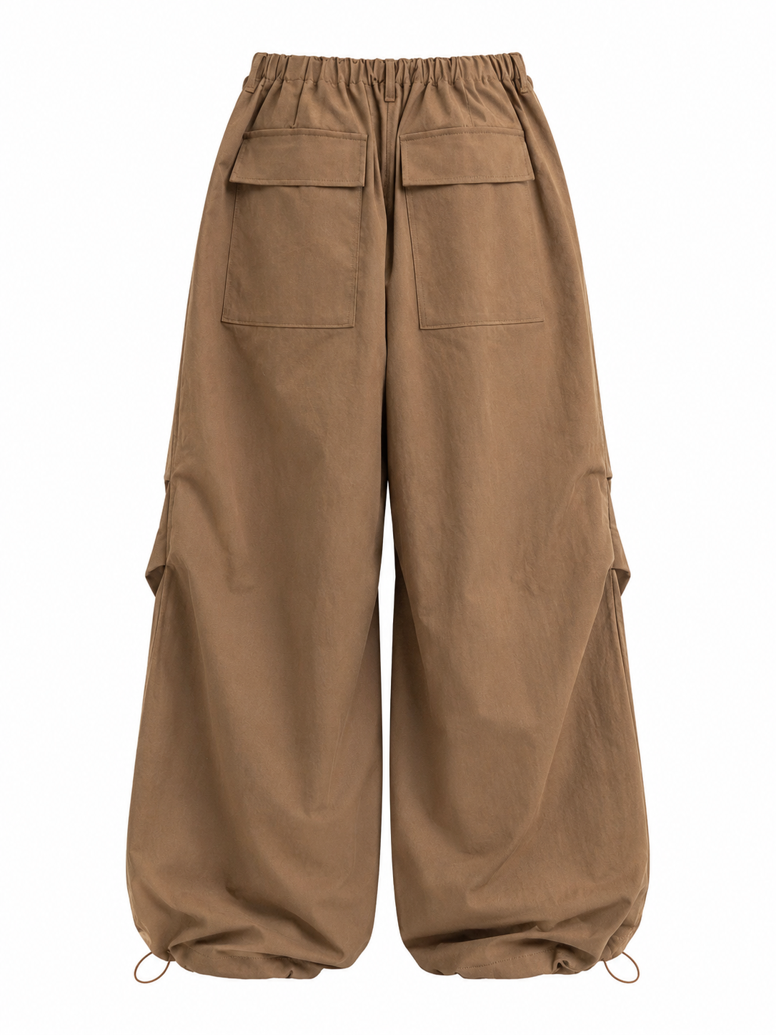 Brown cargo pants on a white background
