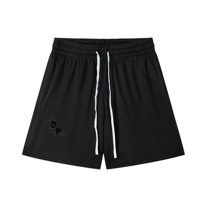 black mesh shorts