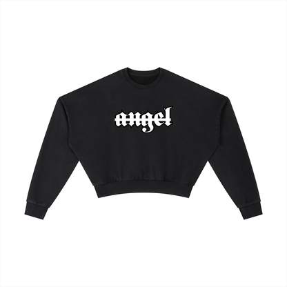 Vintage Angel Crop Sweatshirt