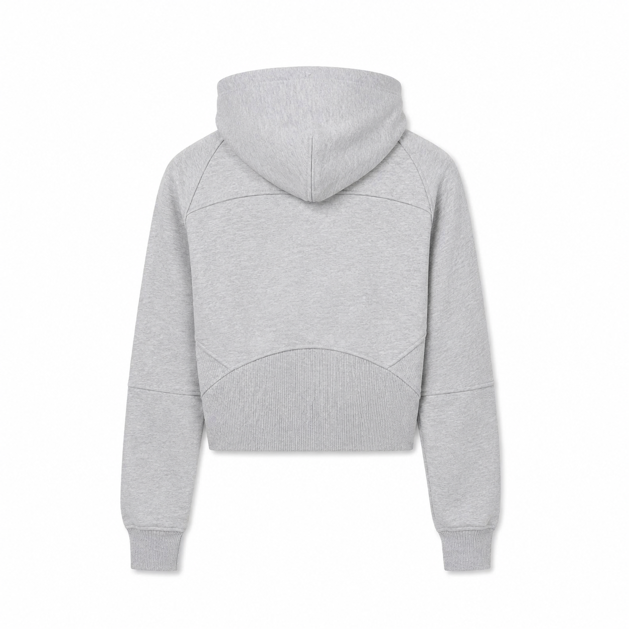 Gray hoodie on a white background