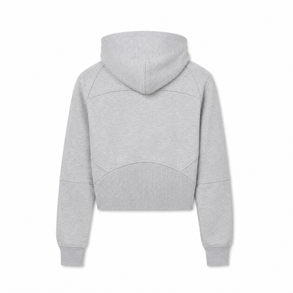 Gray hoodie on a white background
