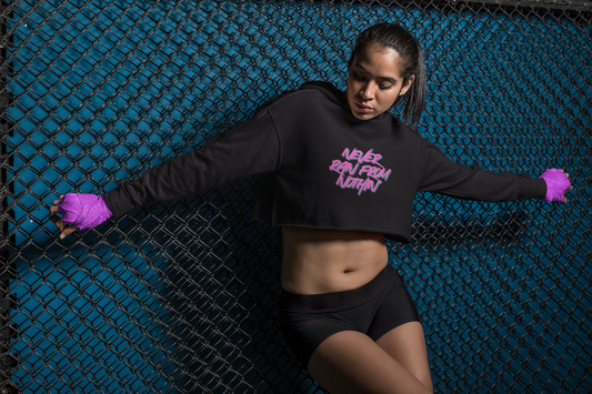 never ran from nothin' cropped hoodie